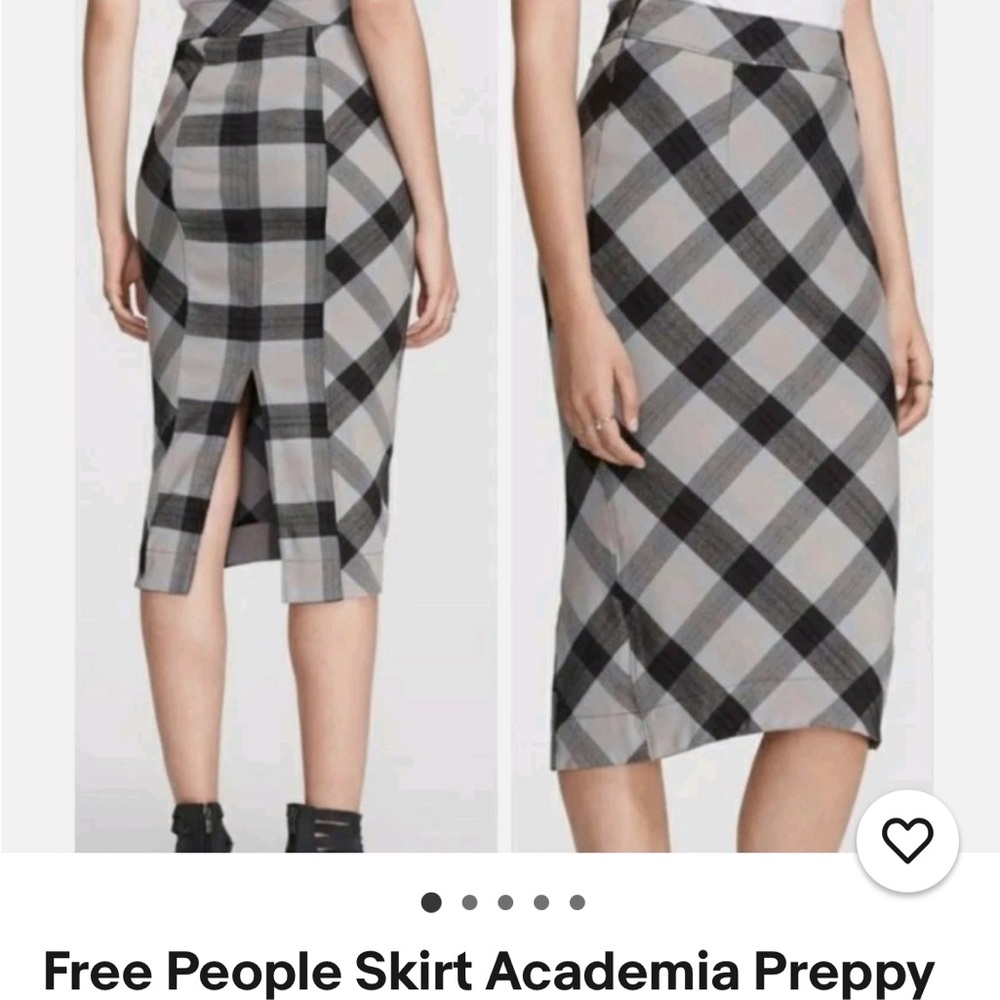 Free People Black and Gray Asymmetrical Skirt fits like a small